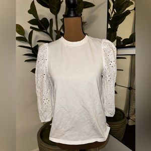 A NEW DAY White balloon sleeve top
